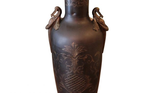 Italian Tall Floor Vase With Bronze Handles At 1stdibs in size 1500 X 1500