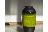 Jasba Black Geen Floor Vase Fat Lava West Germany 60s 70s with regard to dimensions 1200 X 1200