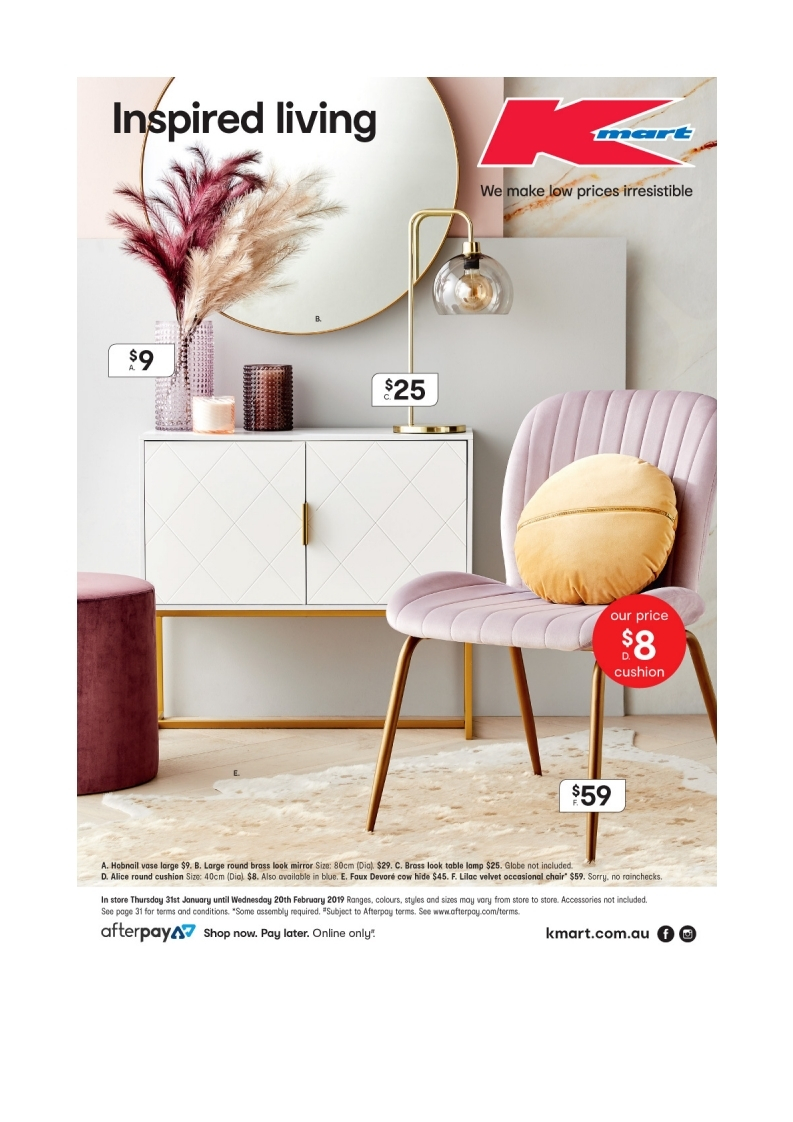 Kmart Catalogue Inspired Living Thu 31 Jan Wed 20 Feb 2019 with proportions 793 X 1122