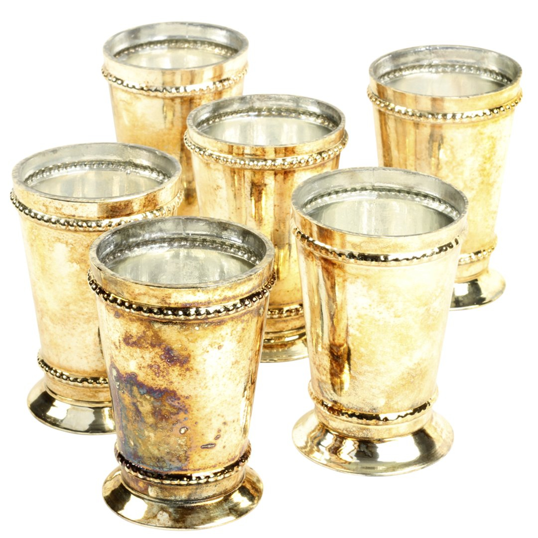 Koyal Wholesale Antique Burnt Gold Glass Mint Julep Cup Vases 6 Ct Walmart in size 1080 X 1080