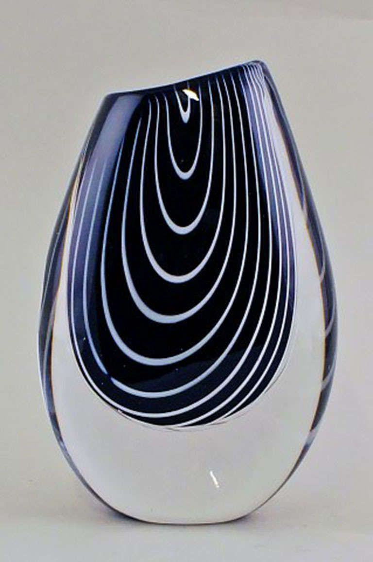 Large And Rare Kosta Boda Zebra Glass Vase Vicke inside dimensions 768 X 1156