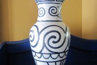 Large Blue White Porcelain Vase 135 Tall Vintage Flower regarding dimensions 2223 X 2769