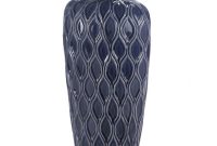 Large Ceramic Navy Blue Morrocan Geometric 17 Tall Textured in sizing 1000 X 1000