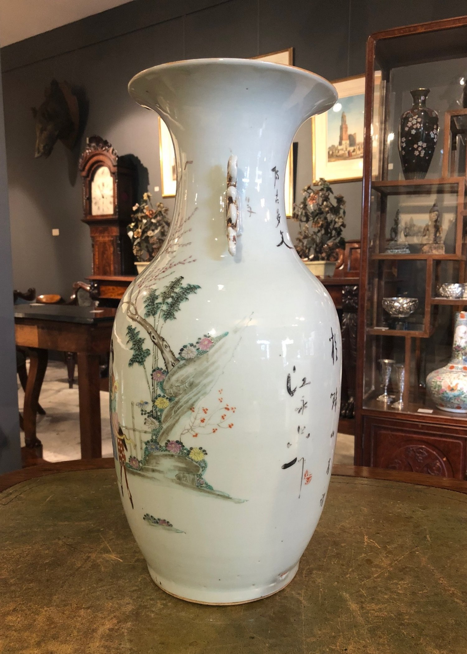 Large Chinese Vase C1890 Walter Co Australian Antique in size 1500 X 2099