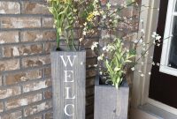 Large Wooden Porch Vases Welcome Sign Reclaimed Wood intended for size 1140 X 1520