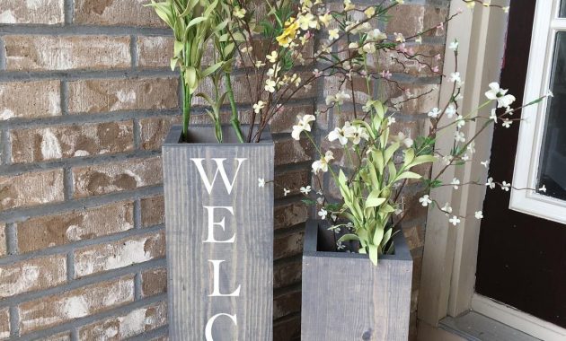 Large Wooden Porch Vases Welcome Sign Reclaimed Wood intended for size 1140 X 1520