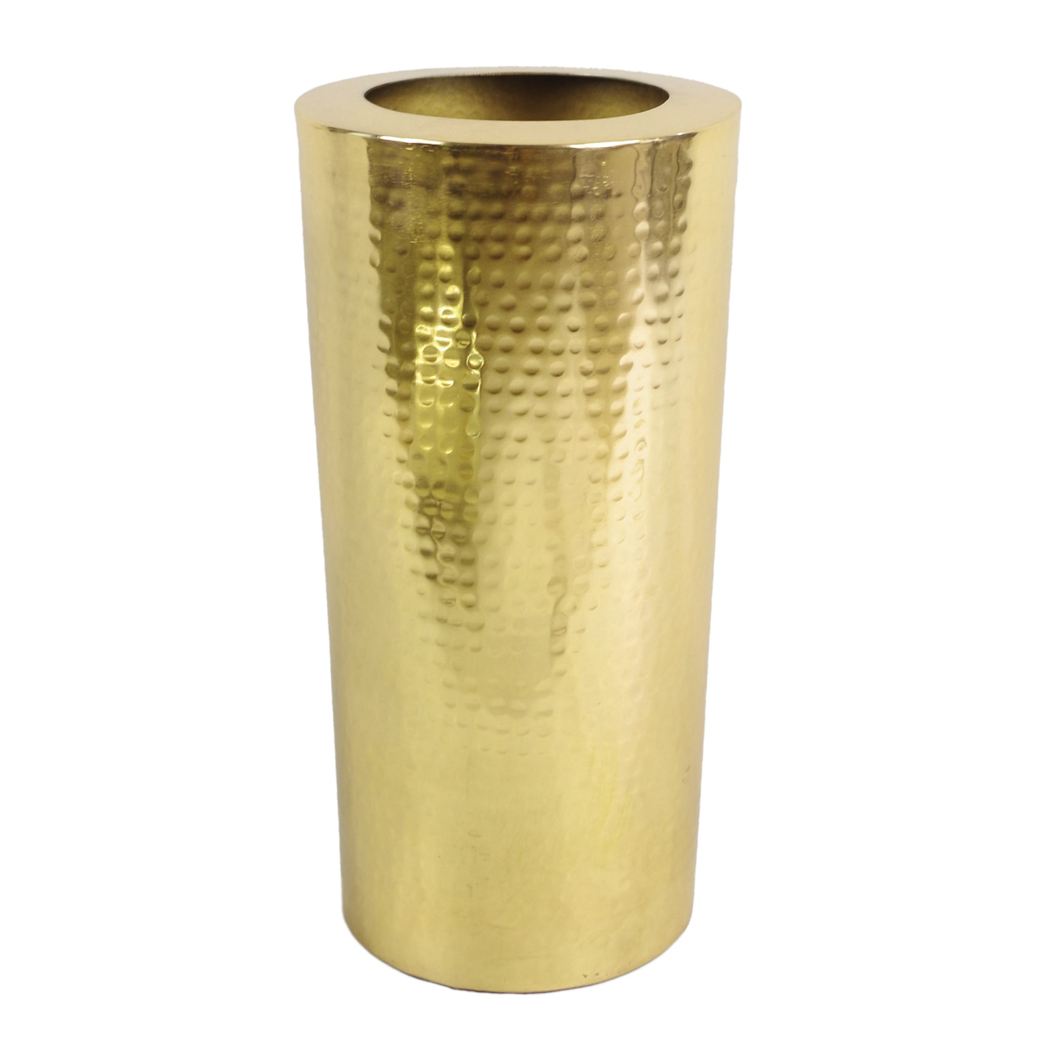 Leaf Metal Vase Large 15 X 30cm High Hammered Gold Colour regarding proportions 2048 X 2048