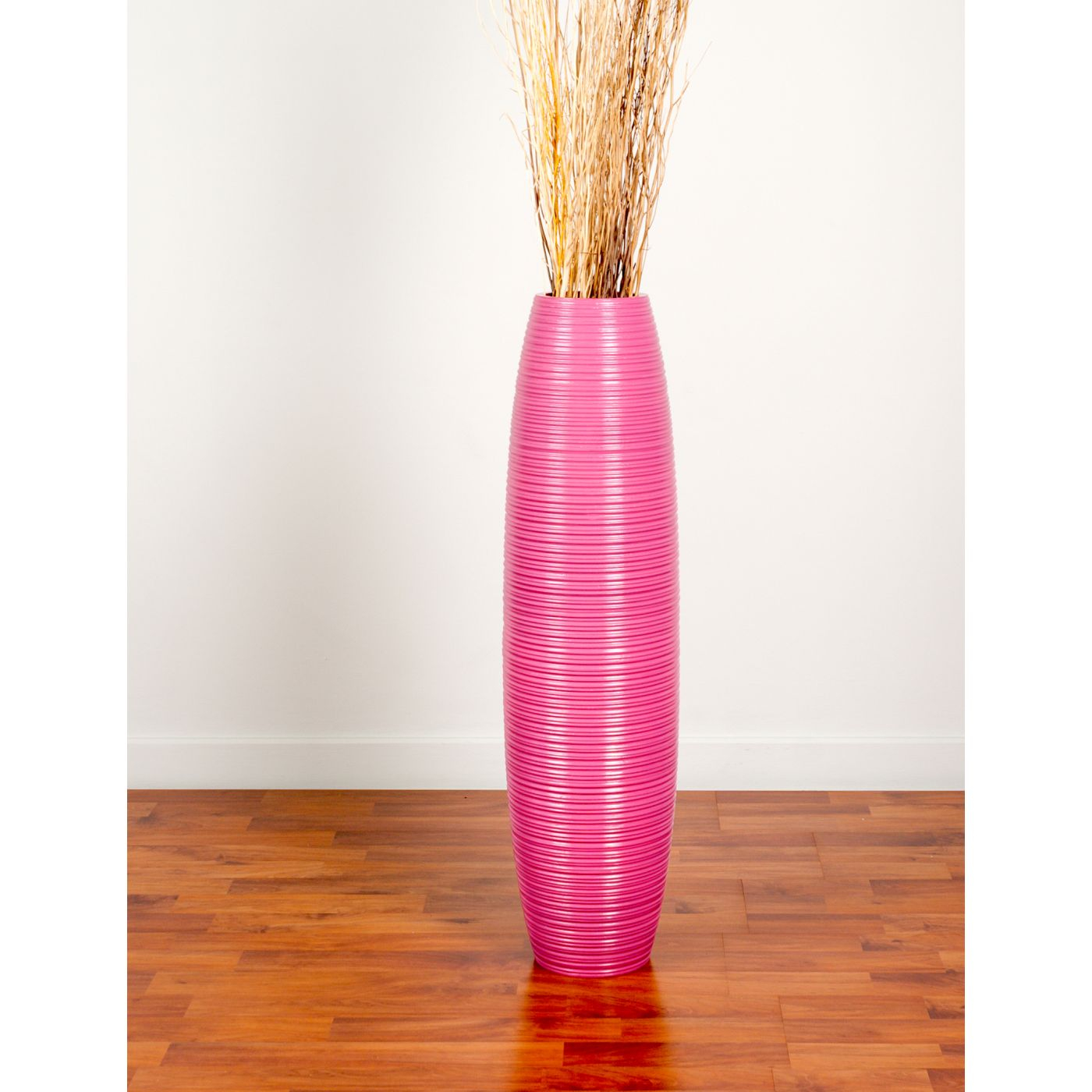 Leewadee Tall Big Floor Standing Vase For Home Decor 90 Cm Mango Wood Pink in measurements 1400 X 1400