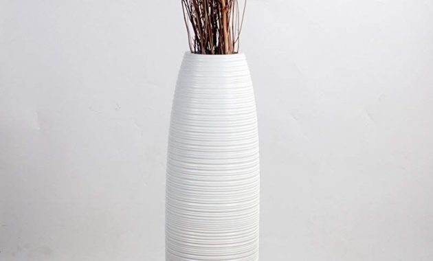 Leewadee Tall Floor Vase 30 Inches Wood White Tall Floor regarding proportions 800 X 1200