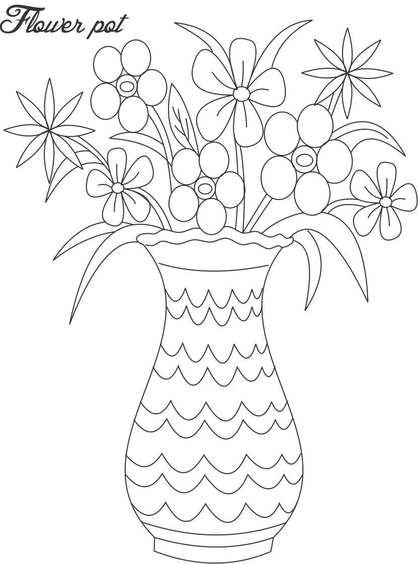 Line Drawings Of Flowers In Vases Google Search Flower throughout sizing 831 X 1122