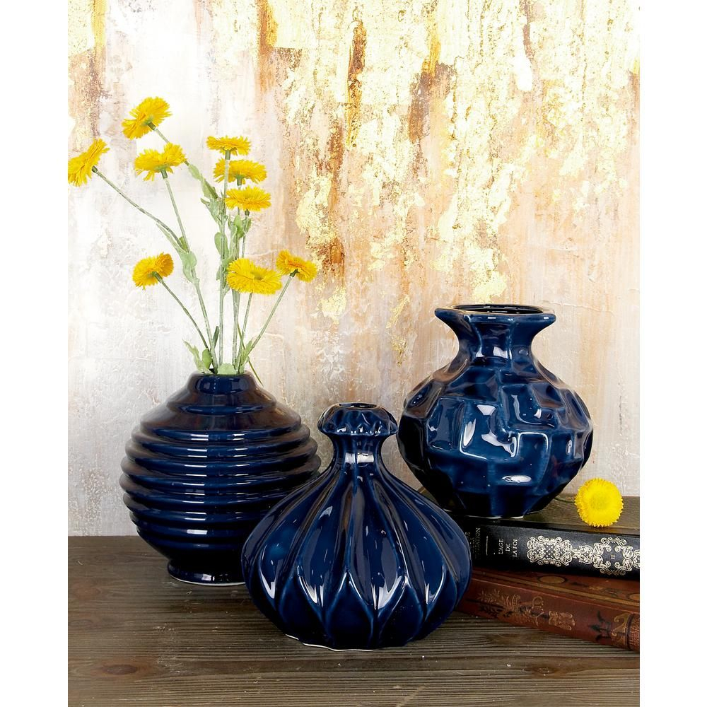 Litton Lane 7 In Modern Midnight Blue Ceramic Decorative with regard to dimensions 1000 X 1000