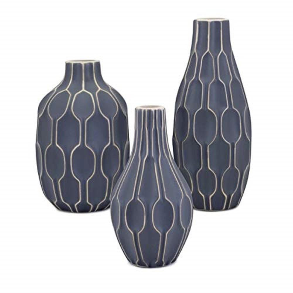 Lizzy Blue Vases Set Of 3 throughout sizing 1000 X 1000