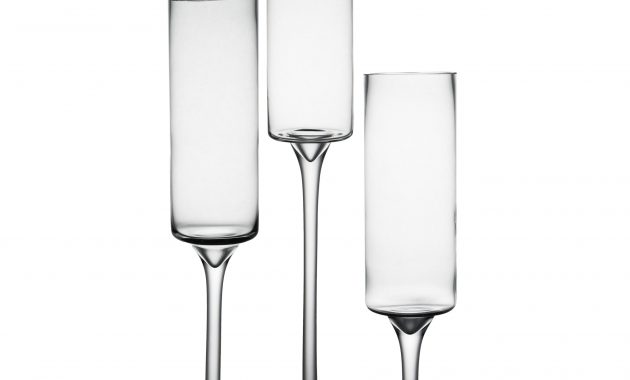 Long Stem Glass Candle Holder Set Of 3 H 162024 Open 35 intended for measurements 2000 X 2000