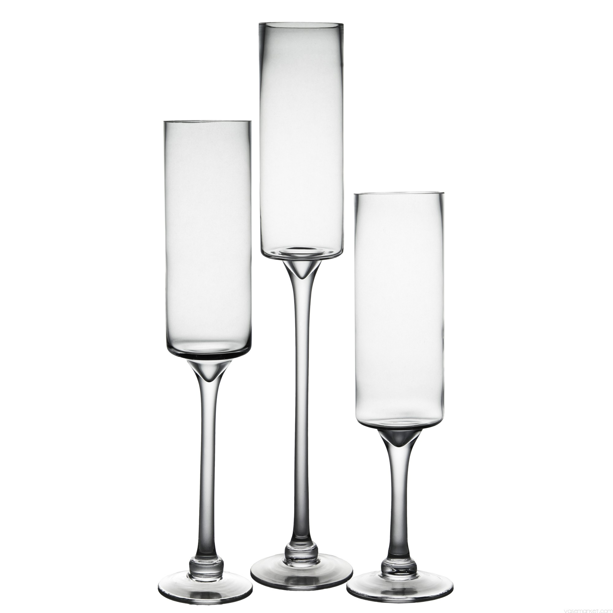 Long Stem Glass Candle Holder Set Of 3 H 162024 Open 35 intended for measurements 2000 X 2000