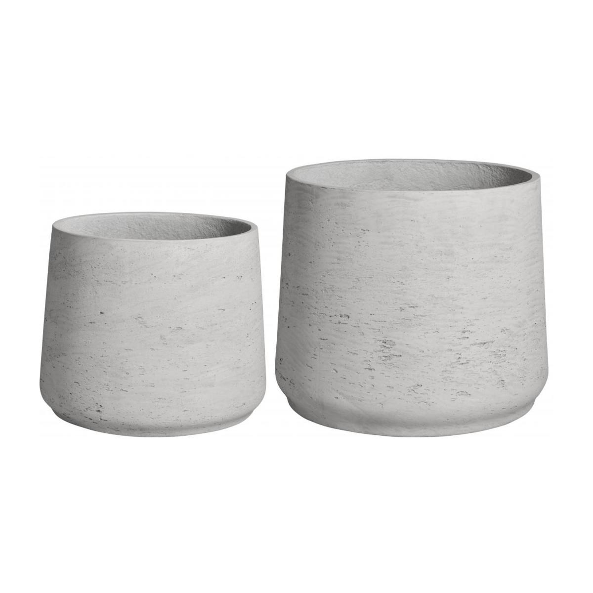 Lot De 2 Cache Pots En Ciment Gris Clair in measurements 1200 X 1200