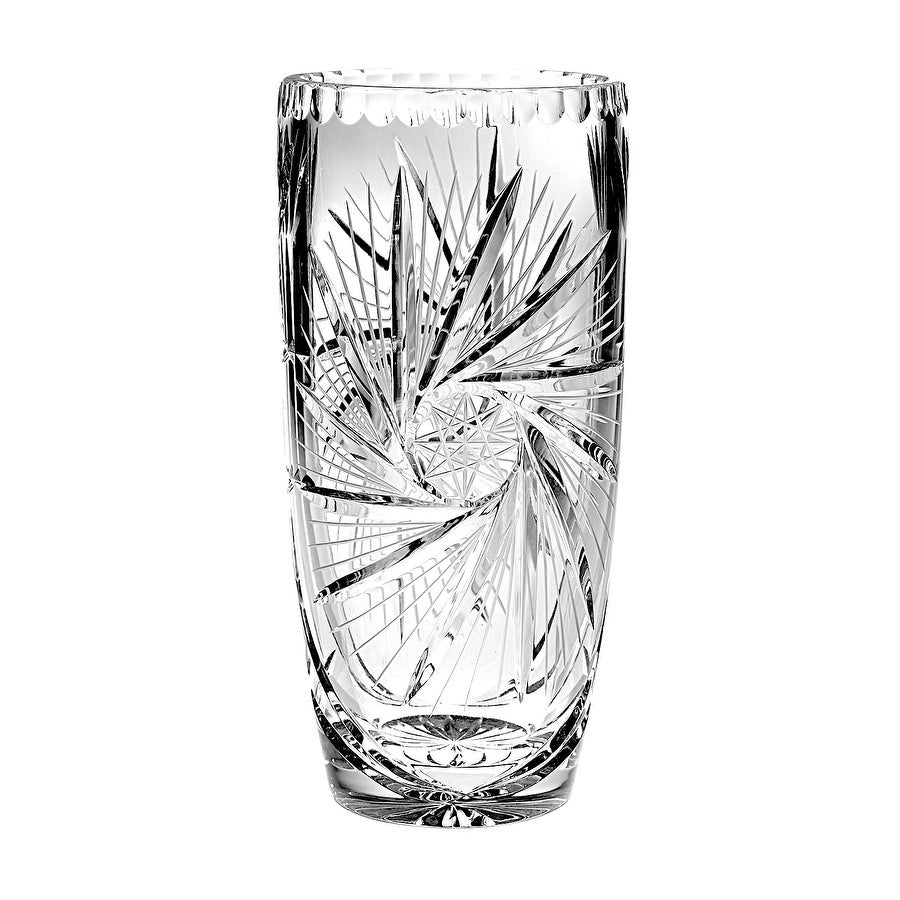 Majestic Gifts High Quality Hand Cut Crystal Decorative Vase Pinwheel Design 8 H Made In Europe for proportions 900 X 900