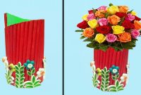 Make A Paper Flower Vase Finalluckincsolutions with measurements 1280 X 720