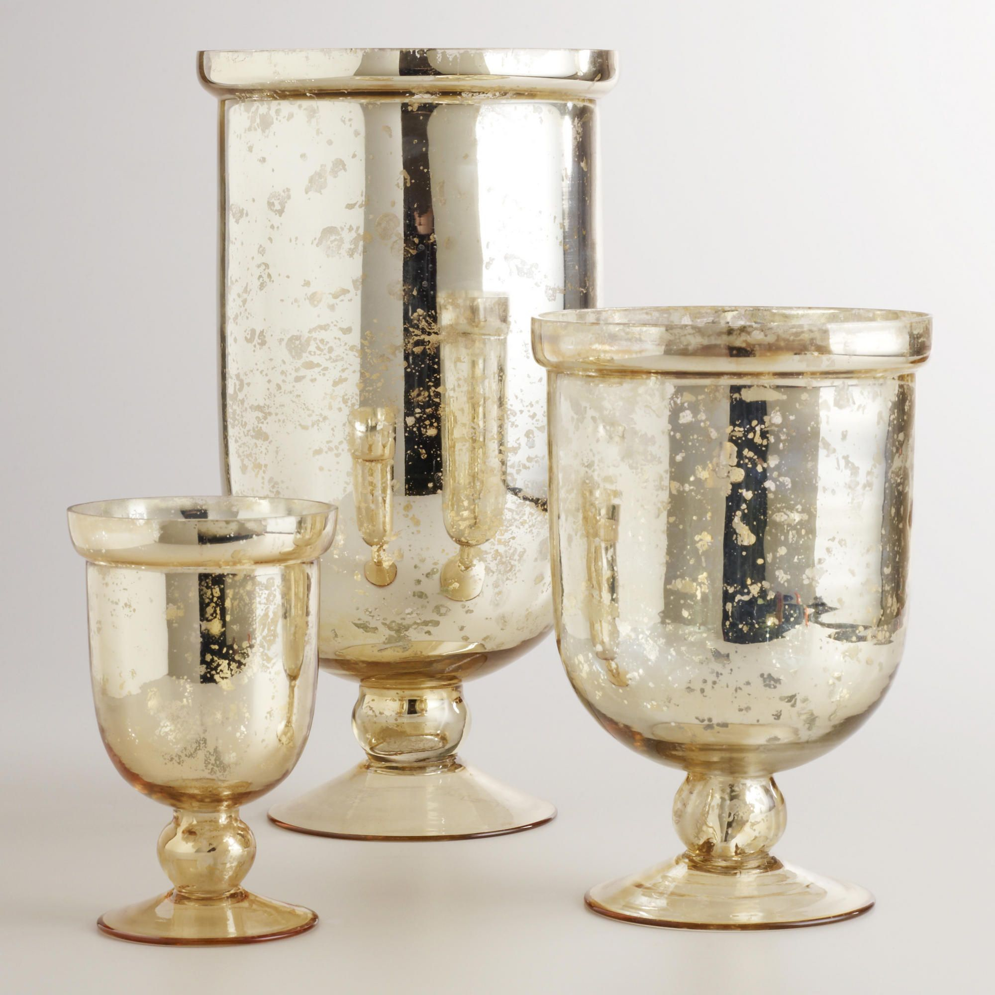 Mercury Glass Pillar Holders Bronze Or Gold Champagne Gold for proportions 2000 X 2000