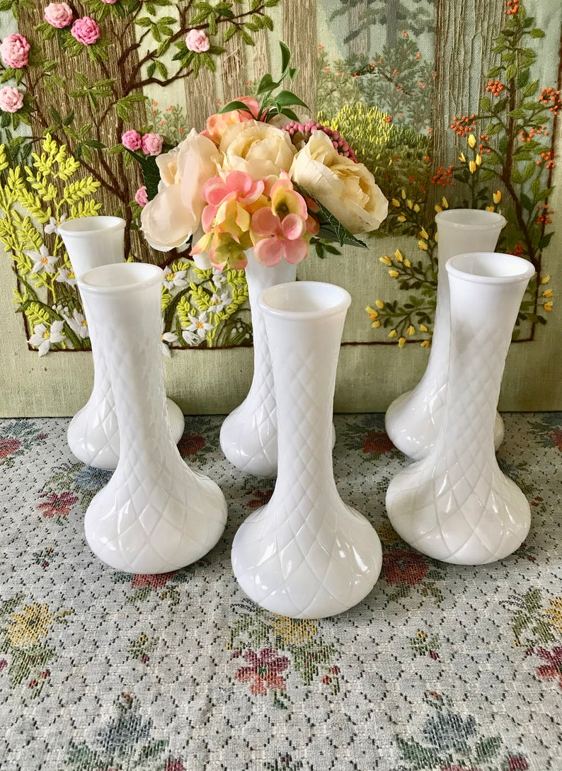 Milk Glass Vases Wedding Centerpiece Vases For Wedding Vases Vintage Milk Glass Bud Vase White Vases Bulk Vases Bridal Shower Centerpiece 6 for dimensions 794 X 1089