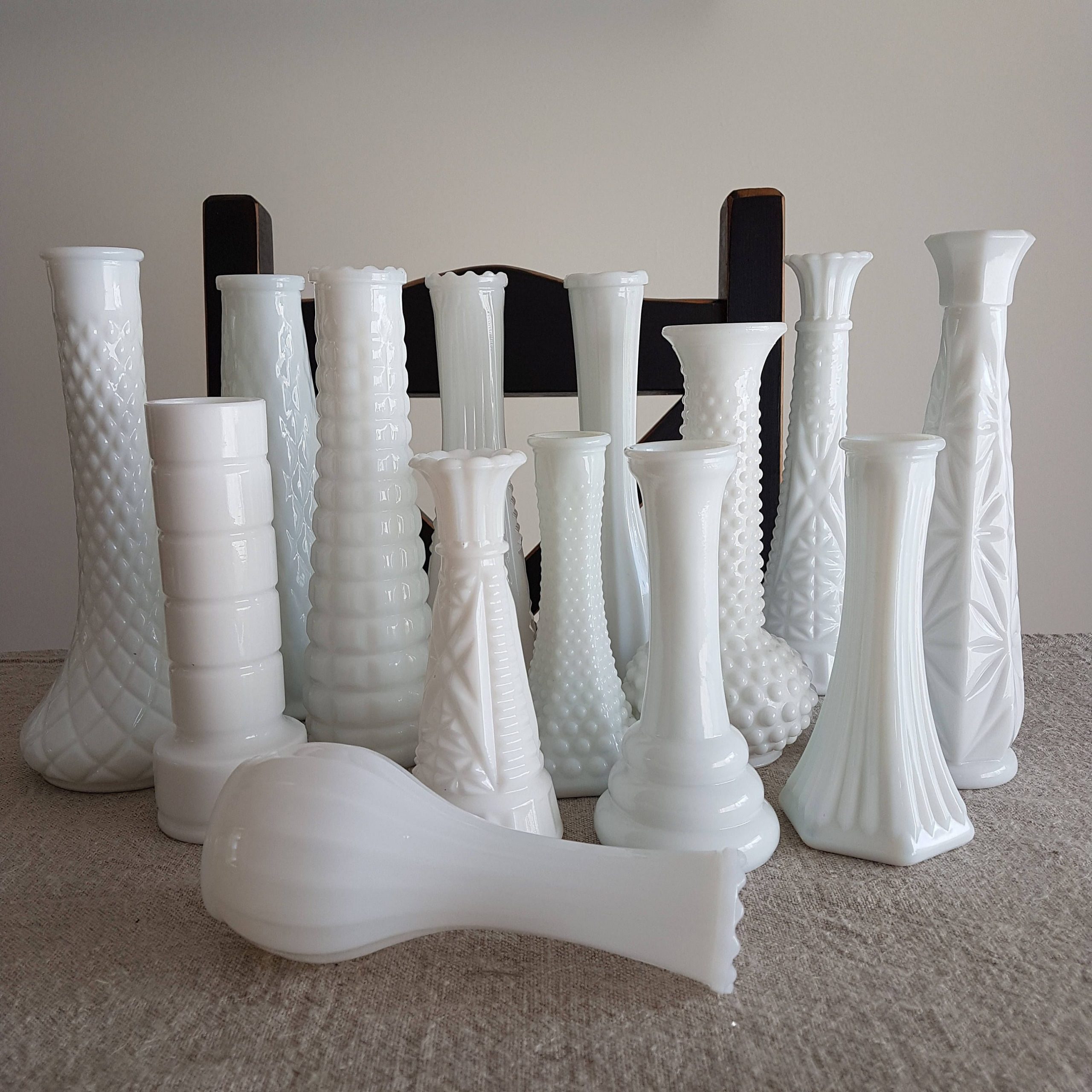 Mix Match Assorted Milk Glass Vases Bulk Vases in size 3000 X 3000