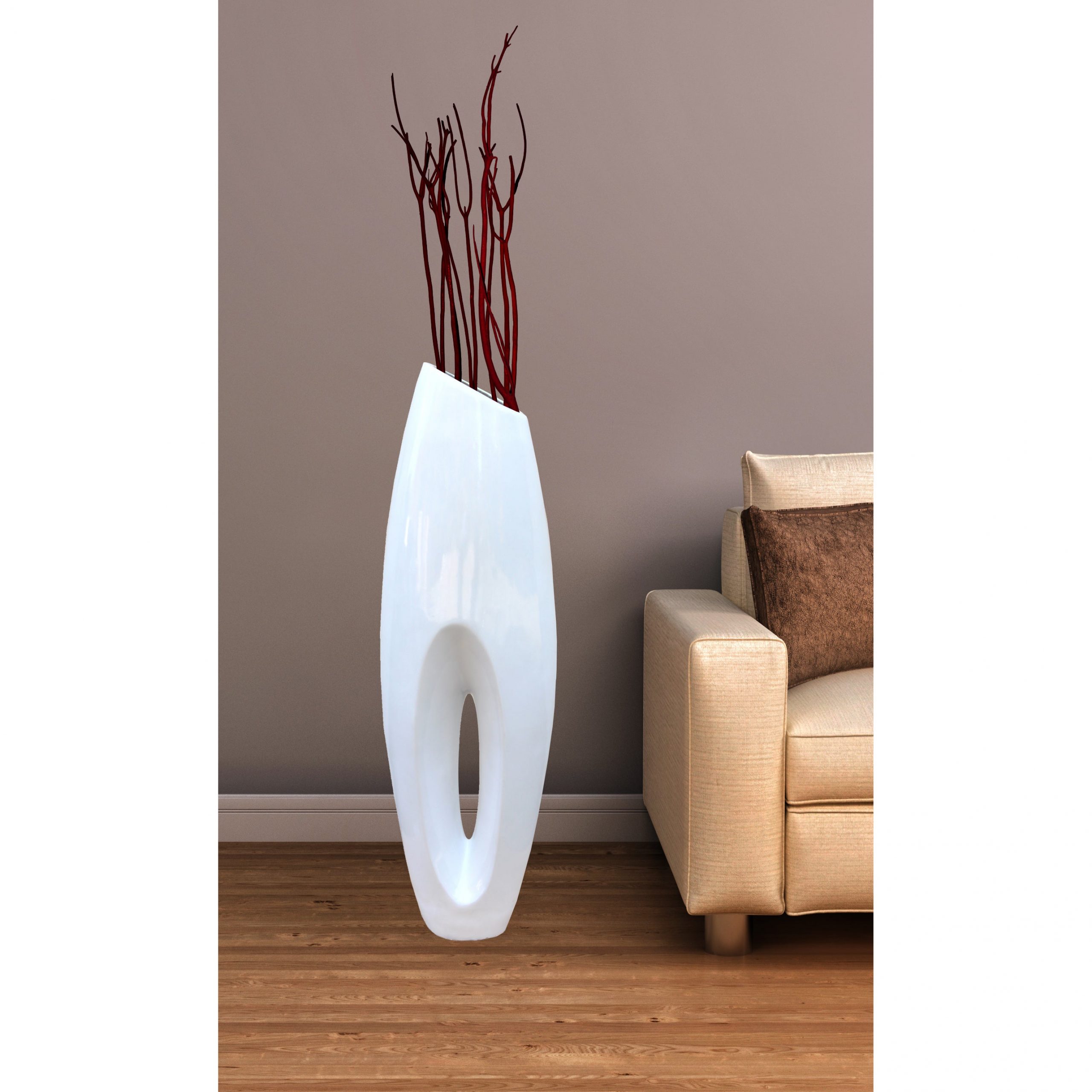Modern White Large Floor Vase 40 Inch throughout size 2813 X 2813