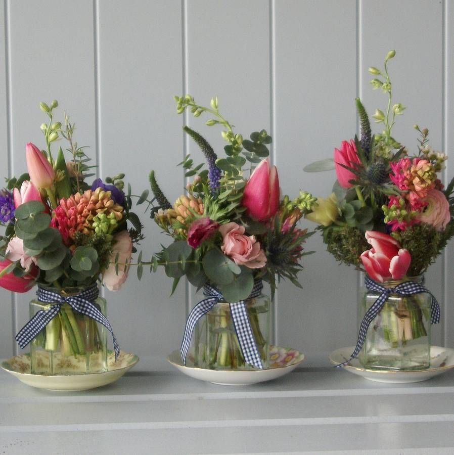 My Fair Lady Jam Jar Posy Trios Jam Jar Flowers for sizing 898 X 900