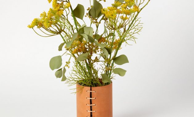 Natural Leather Wrapped Vase In 2020 Container Flowers intended for sizing 3000 X 4000