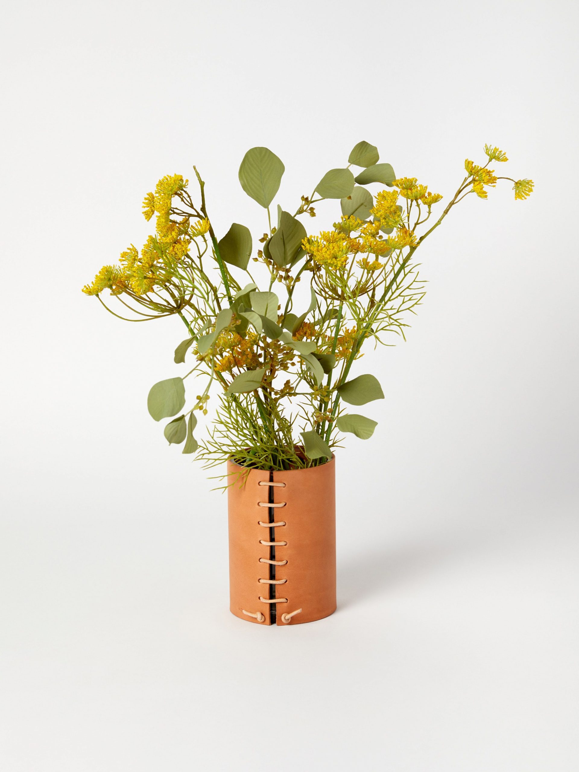 Natural Leather Wrapped Vase In 2020 Container Flowers intended for sizing 3000 X 4000