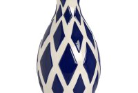 Navy And White Diamond Vase regarding measurements 2000 X 2000