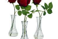 Nearly Natural 12 In H Red Rose With Bud Vase Set Of 3 with dimensions 1000 X 1000