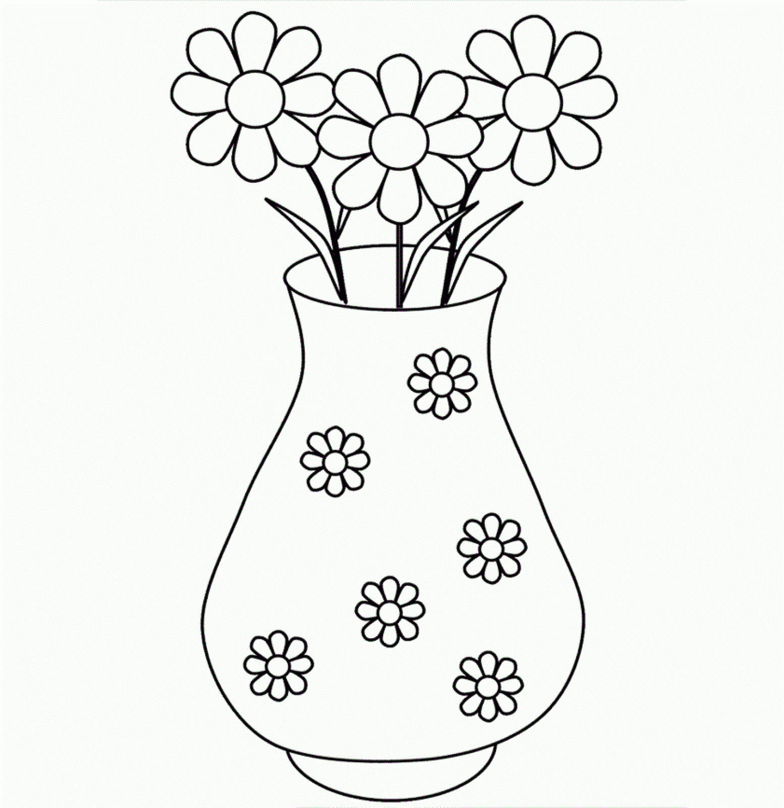 Newest For Rose Easy Flower Vase Drawing pertaining to sizing 1554 X 1600
