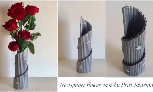 Newspaper Flower Vase Diy Newspaper Pen Holder Newspaper pertaining to proportions 1280 X 720