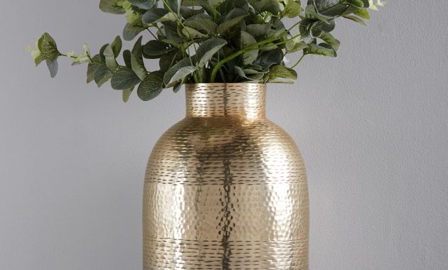 Next Large Hammered Metal Vase Bronze Metal Vase Glass in measurements 1800 X 2700