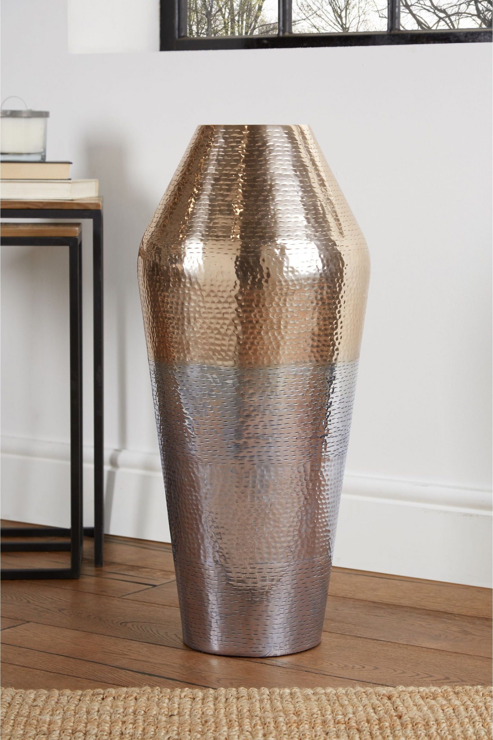 Next Xl Hammered Metal Vase Gold In 2019 Metal Vase intended for sizing 1800 X 2700