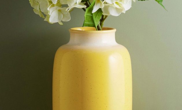 Ochre Reactive Ceramic Vase Glass Flower Vases Yellow with size 2359 X 3543