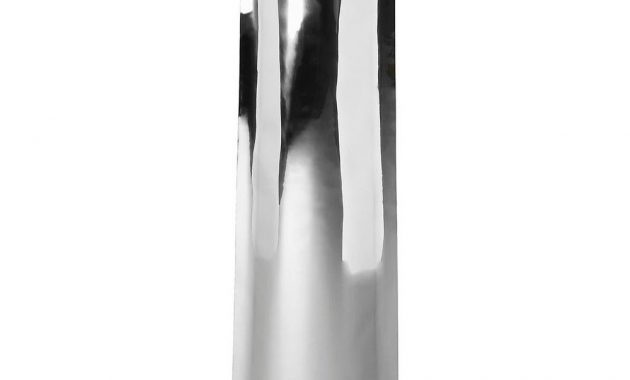 Offex Modern Crafted Cast Aluminum Floor Vase Silver throughout measurements 1000 X 1000