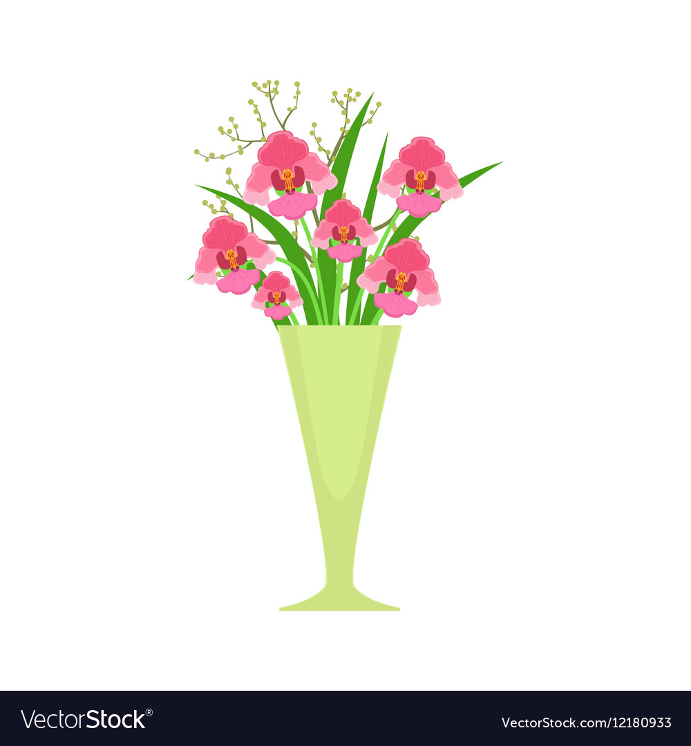 Orchids Flower Bouquet In Tall Flower Vase Flower with proportions 1000 X 1080