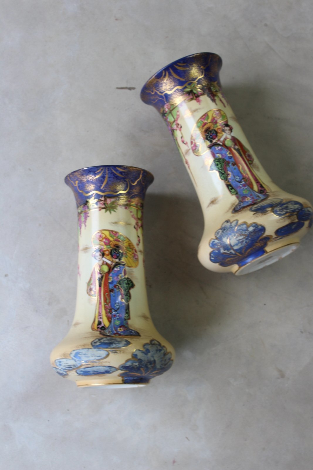 Pair Kirkland Co Kiralpo Ware Art Nouveau Vase with dimensions 1067 X 1600