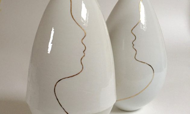 Pair Of Bud Vases Visages regarding dimensions 2238 X 2238