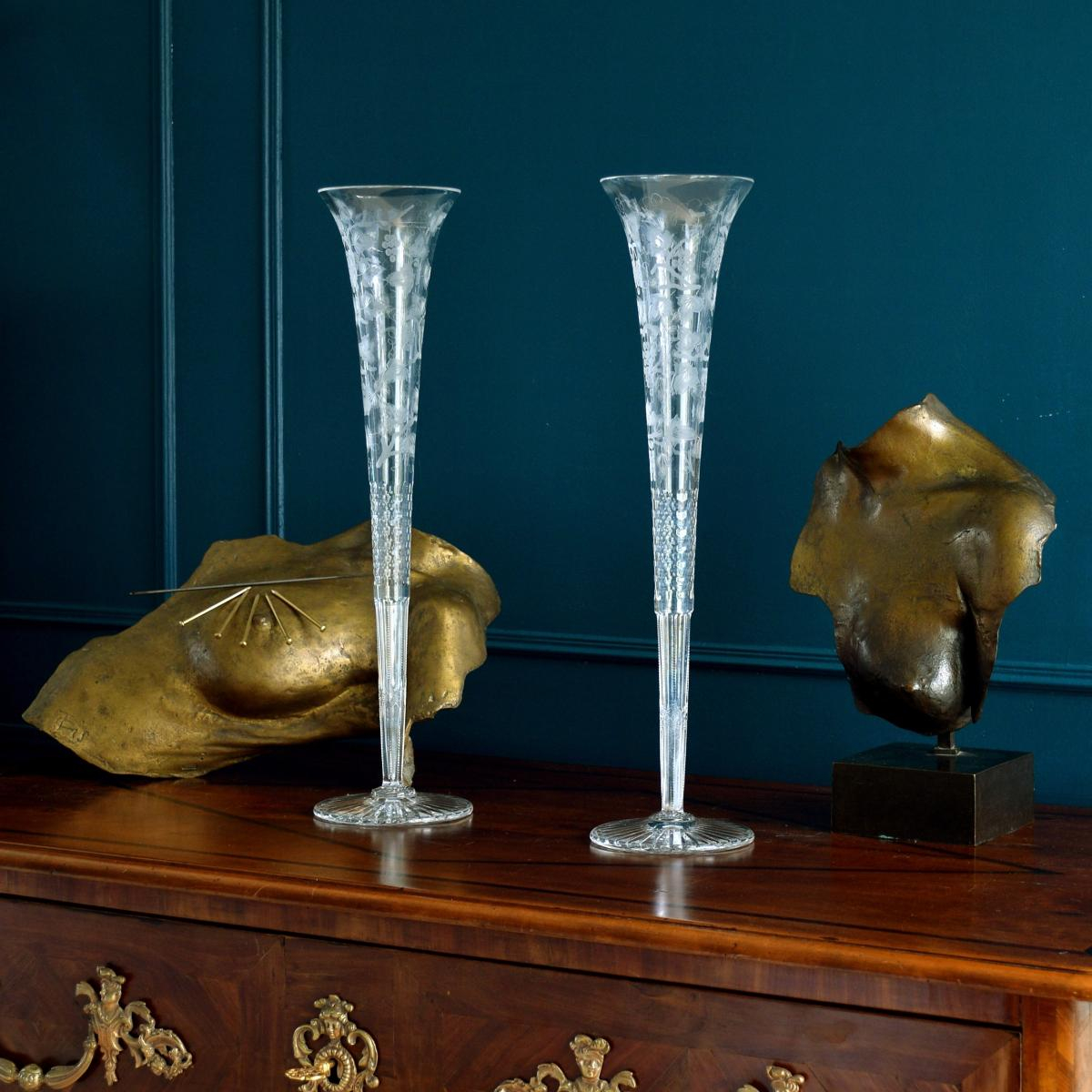 Pair Of Large Crystal Vases Gloriana House William Yeoward throughout measurements 1200 X 1200