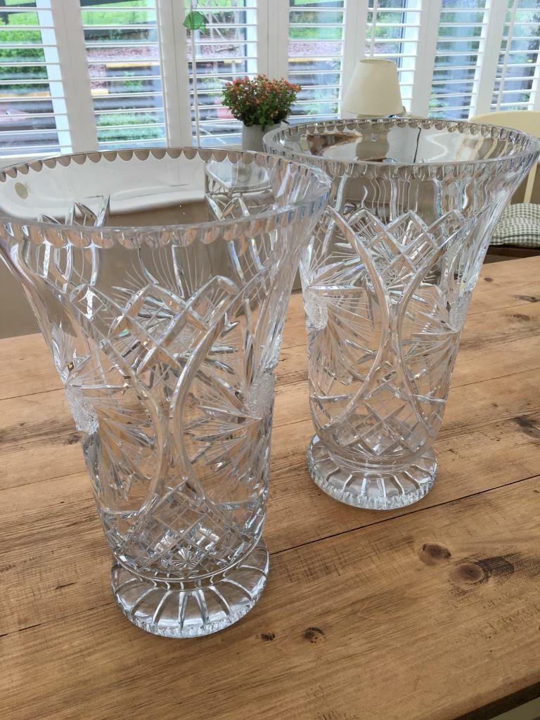 Pair Of Large Crystal Vases In Newport Gumtree pertaining to proportions 768 X 1024