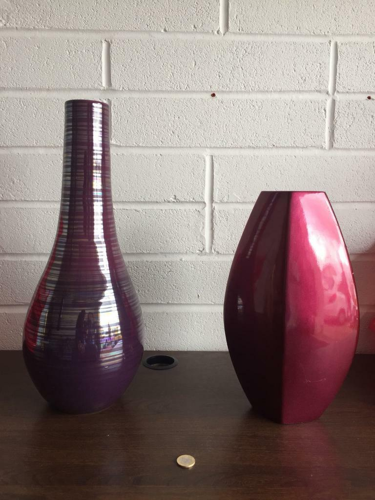 Pair Of Large Purple Vases In Kirriemuir Angus Gumtree with regard to dimensions 768 X 1024