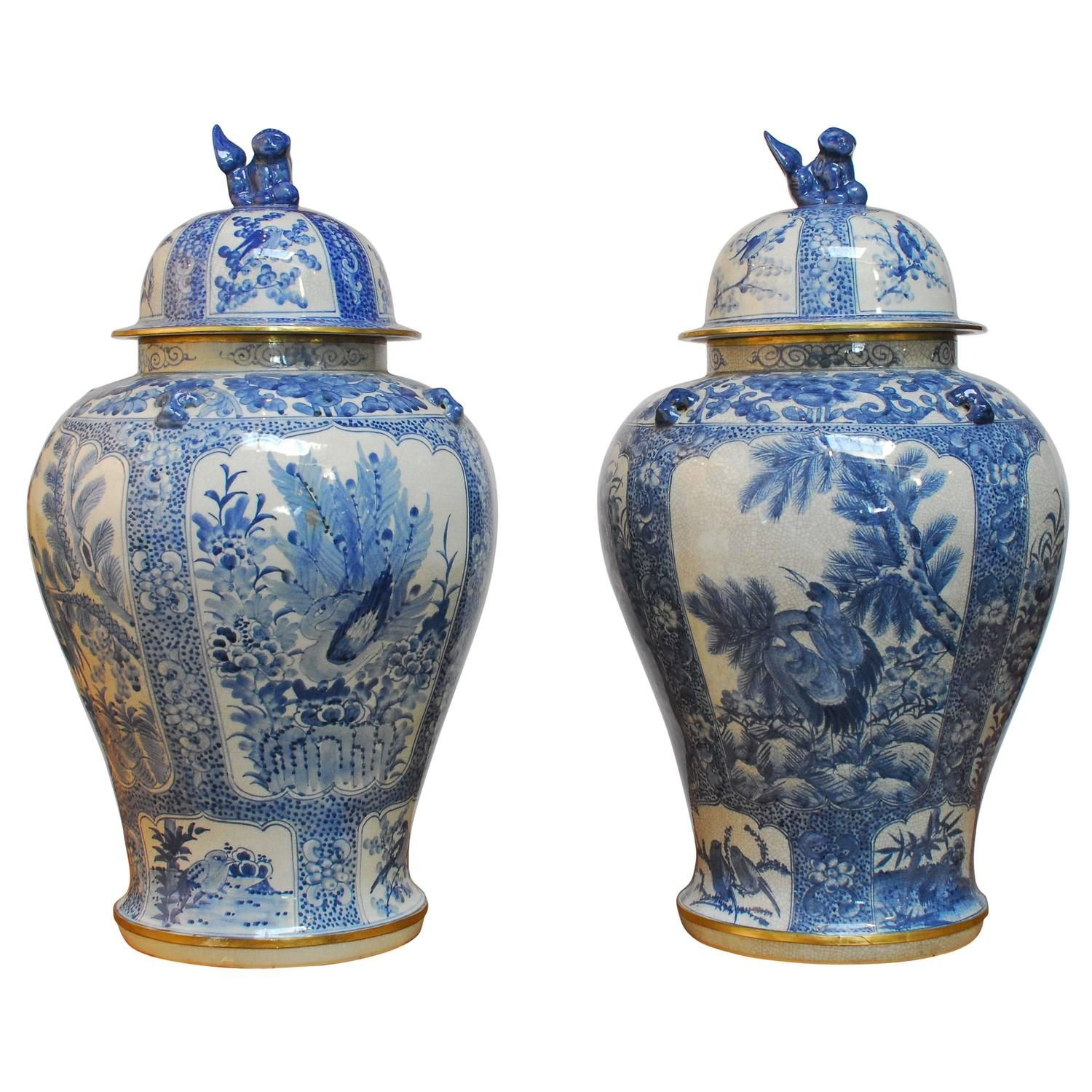 Pair Of Monumental Blue And White Temple Jars Maitland regarding size 1500 X 1500