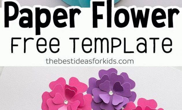 Paper Flower Craft Flower Templates Printable Free Paper with measurements 600 X 1365