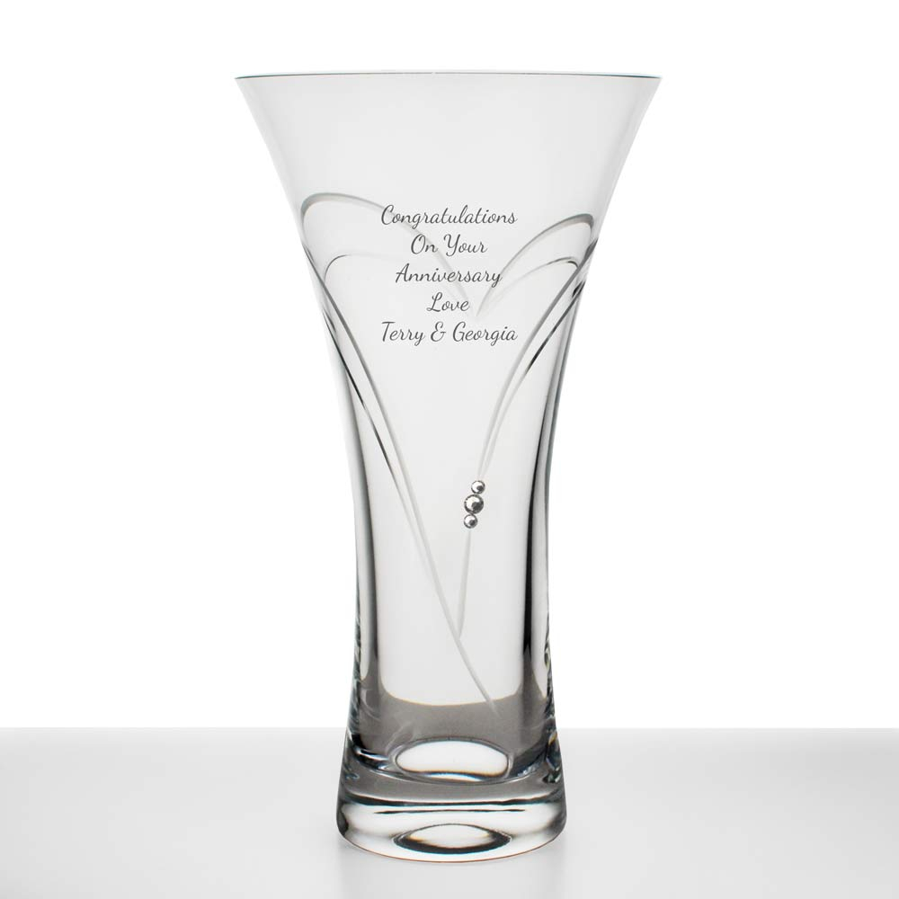 Personalised Crystal Heart Vase With Swarovski Elements intended for sizing 1000 X 1000