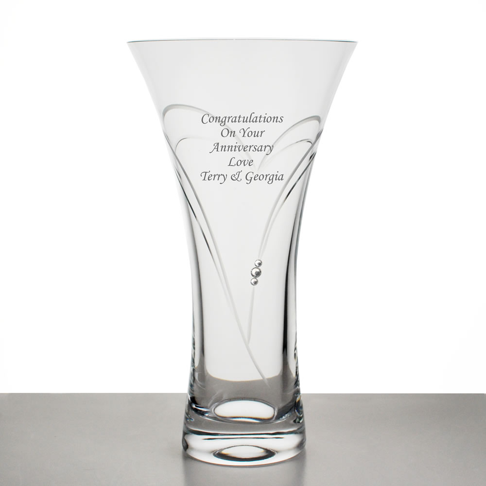 Personalised Crystal Heart Vase With Swarovski Elements with regard to measurements 1000 X 1000