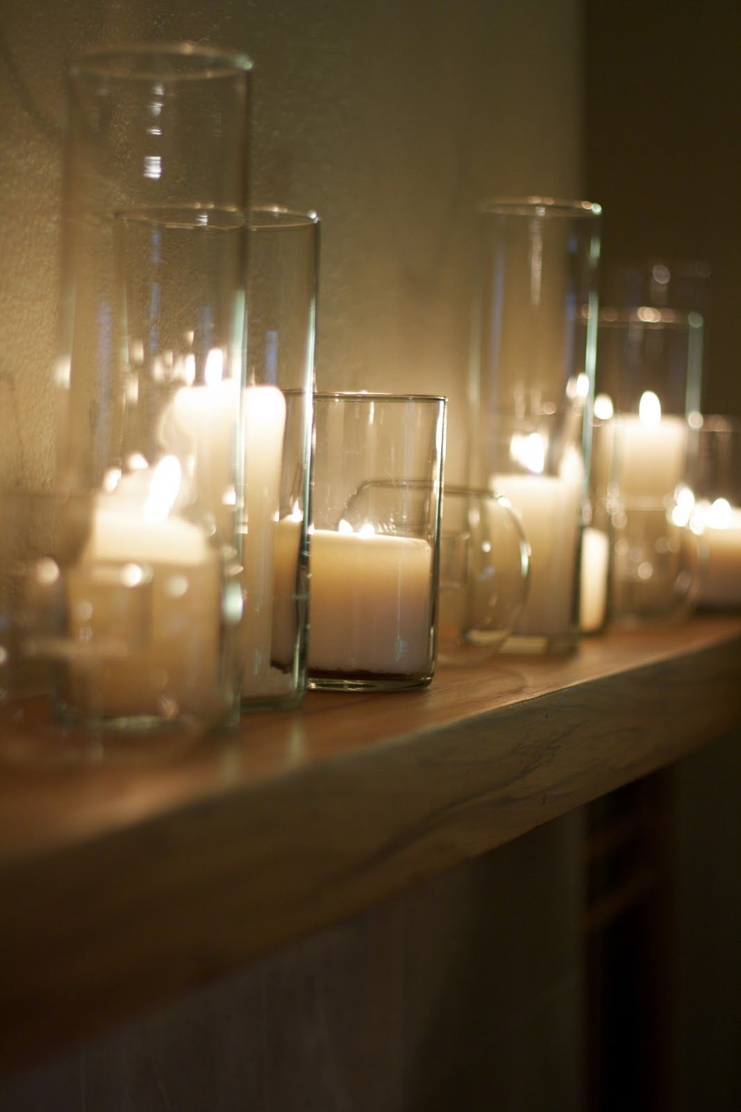 Pillar Candles In Cylinder Vases And Varied Sizes Of Mercury regarding size 1067 X 1600