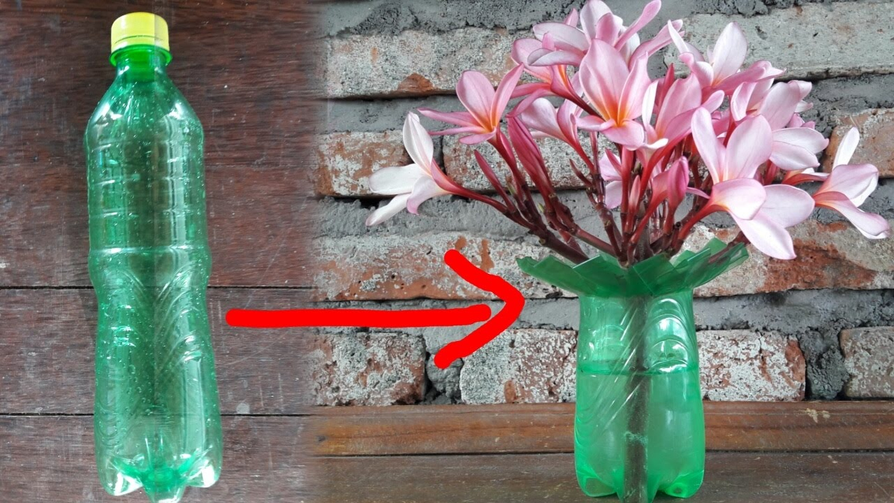 Plastic Bottle Life Hack Diy Vase From Plastic Bottle 2 Hd with size 1280 X 720