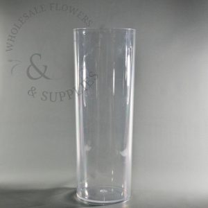 Plastic Cylinder Vase Clear 6quot X 165quot for measurements 1000 X 1000