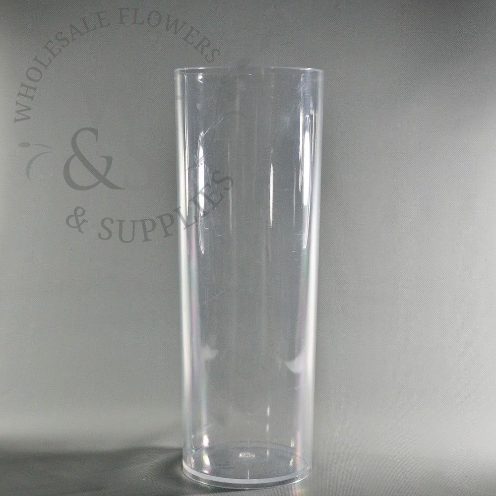 Plastic Cylinder Vase Clear 6quot X 165quot in proportions 1000 X 1000